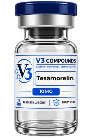 Tesamorelin 10mg research peptide – V3 Compounds