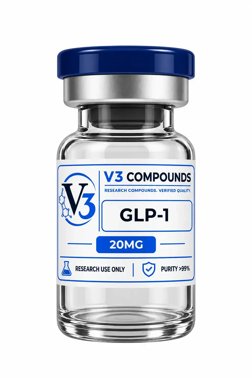 GLP-1 20mg research peptide – V3 Compounds